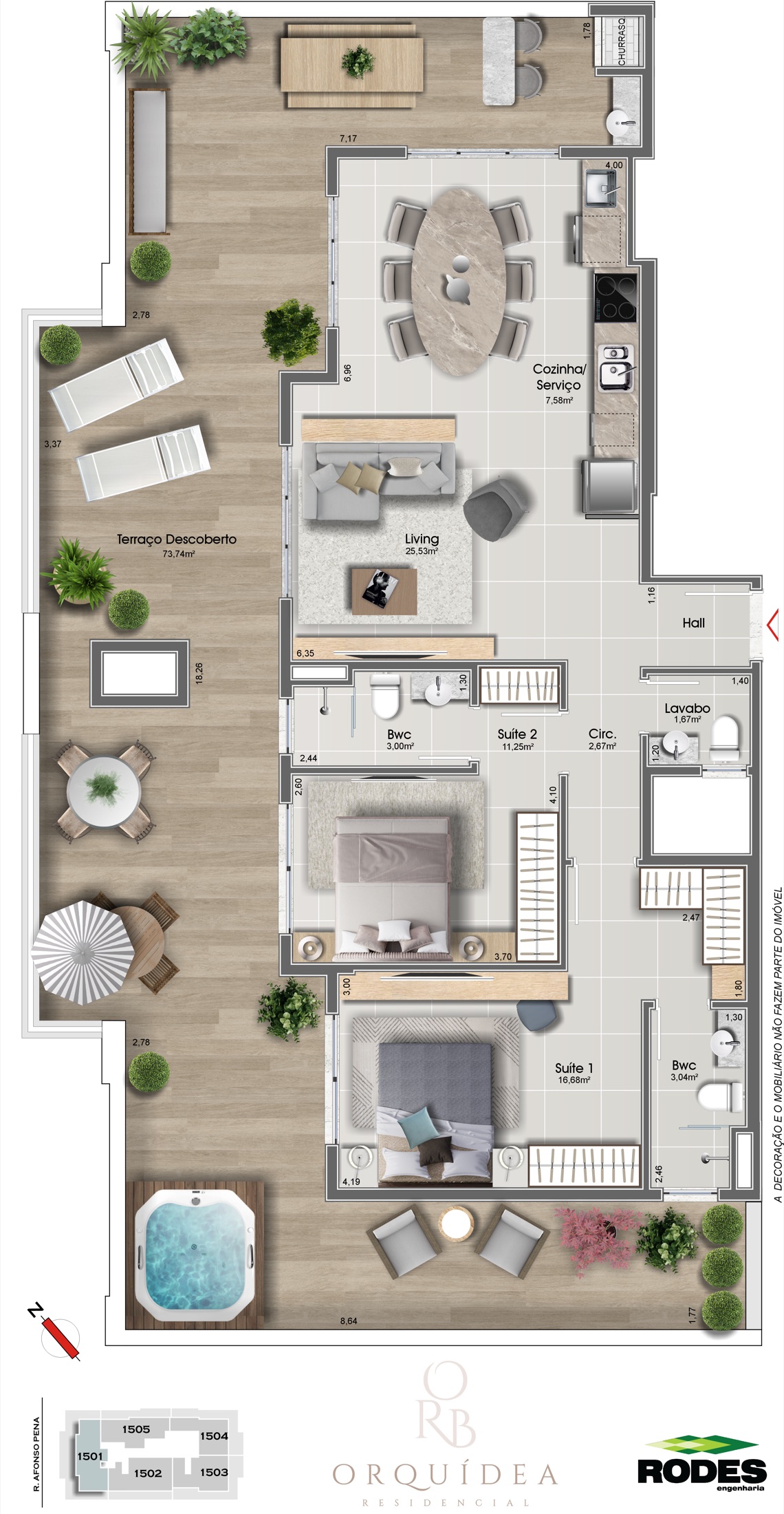 Planta da cobertura 1501