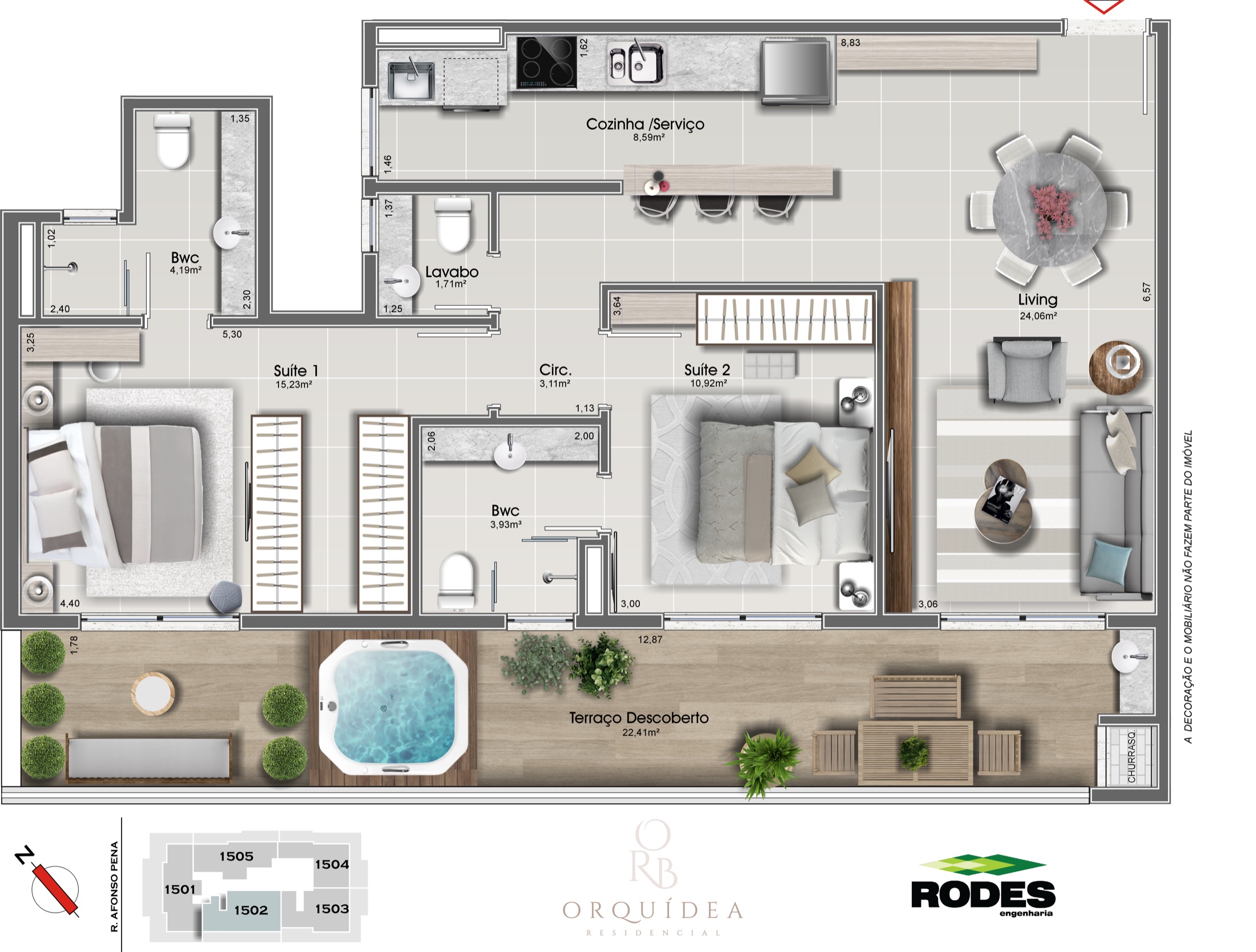 Planta da cobertura 1502