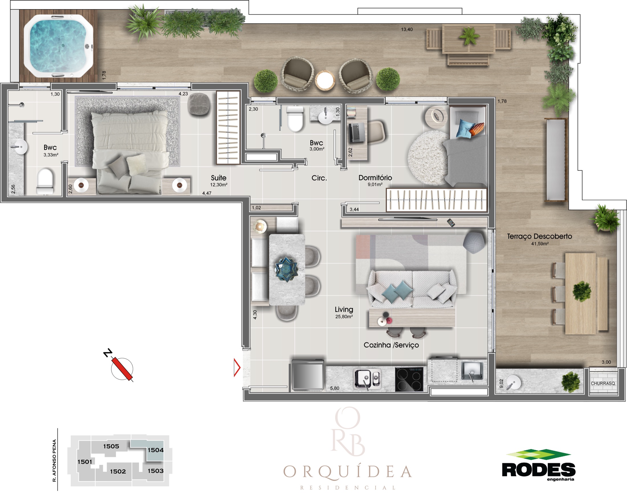 Planta da cobertura 1504